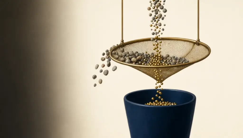 Conceptual illustration of filtering inquiries for an accounting advertising campaign