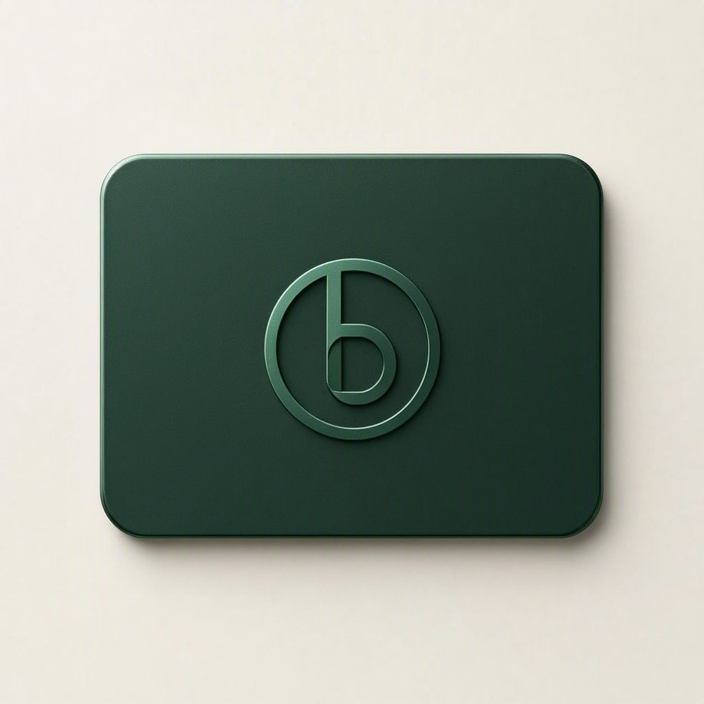 Green matte Beats by Dre logo emblem on rounded square background